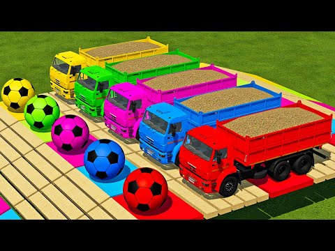 LOAD SUGARCANE & TRANSPORTING WITH KAMAZ & MAN TRUCKS - Farming Simulator 22