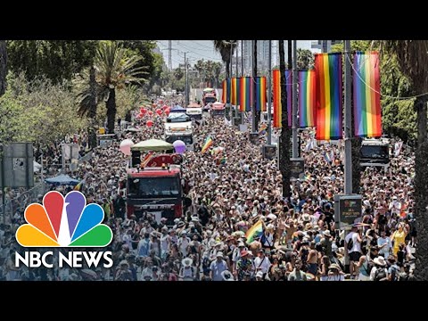 Huge Crowds Celebrate LGBTQ Culture At Pride in Tel Aviv