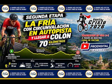 EN VIVO 🔴 | Vuelta al Cristo 2026 - Etapa 2: La Fría a Colón (70 KM)