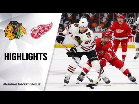 Blackhawks @ Red Wings 4/15/21 | NHL Highlights