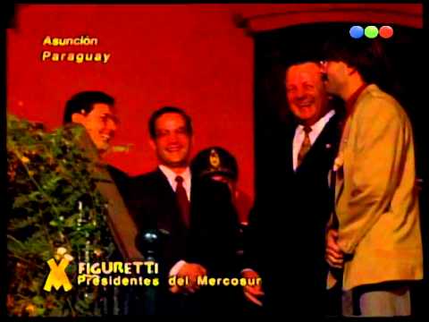 Figuretti with the Presidents of Mercosur Part 2 - VideoMatch 1997