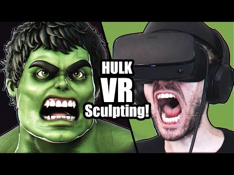 Sculpting Hulk in Virtual Reality! - Oculus Medium Sculpture Timelapse