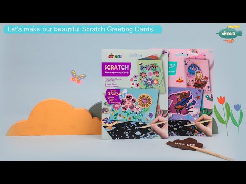 Набір для творчості Avenir скретч-арт Вітальна листівка динозаври (6004206)