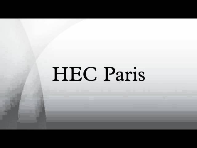 School of Higher Commercial Studies of Paris HEC видео №1