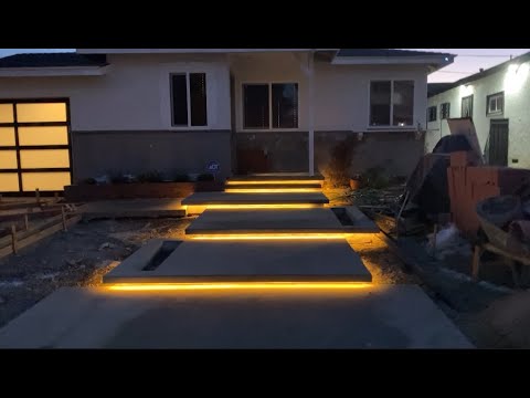 Concrete Floating Steps With LED Lights!🔥🔥BEST IN THE WEST!