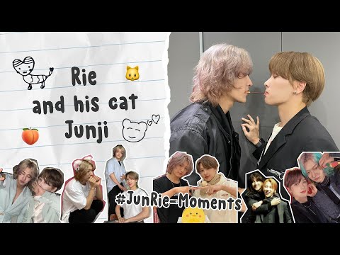 Rie and his cat Junji 🍑🐱 | OnlyOneOf JunRie Moments
