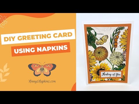 DIY Greeting Cards Using Decoupage Napkins and Mod Podge