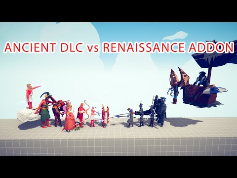 ANCIENT DLC Team vs RENAISSANCE ADDON Team - Totally Accurate Battle Simulator TABS