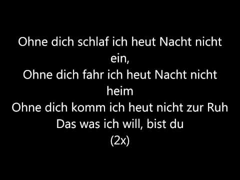 Ohne Dich- Münchner Freiheit lyrics