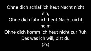 Ohne Dich- Münchner Freiheit lyrics