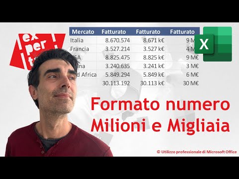 EXCEL - TRUCCHI E SEGRETI: 🎲 Formato numero personalizzato: Milioni e Migliaia