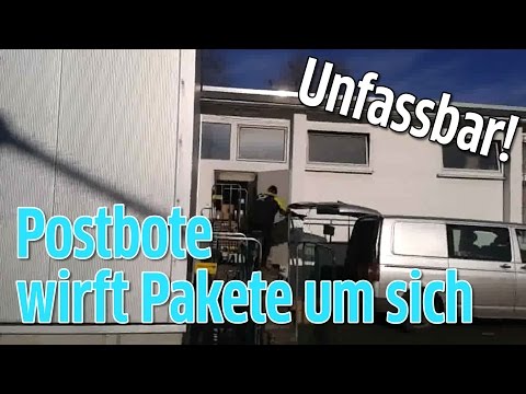 Unfassbar: Postbote wirft Pakete in sein Auto