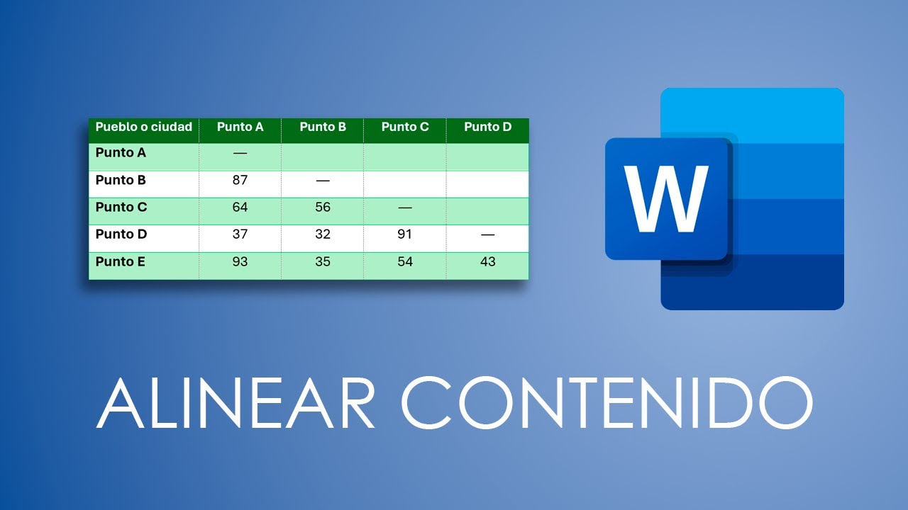 Cómo ALINEAR un contenido de celda a una tabla en Word