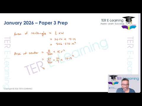 CSEC Maths - January 2026 Paper 3 Preparation (Terry David)