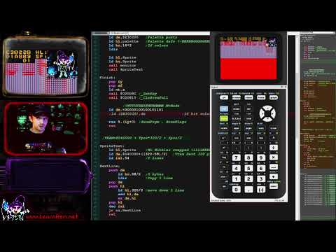 Lesson P2 - Bitmap Hello World and sprite drawing on the Ti-84 in 16 colors (4bpp)