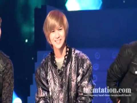101204 Taemin again smiled at onew's voice crack  @TBS 2nd Annual Concert Part 2/3