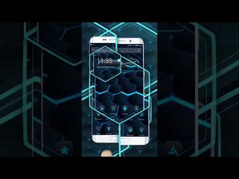 3D Neon Tech Hexagon Theme Video