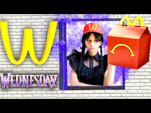 Wednesday Adams Sad Meal McDonald's Drive Thru In Our House!