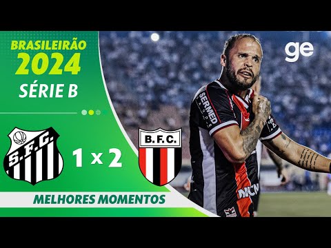 Gols e lances de Santos x Botafogo-SP