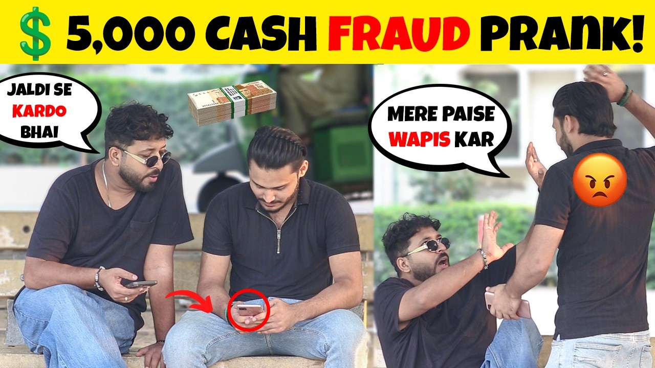 5000 Cash Fraud Prank 😂| Cash Vs Online Payment😂| by Sharik Shah & Iqbal Malik