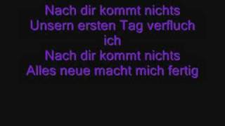 Tokio Hotel - Nach dir kommt nichts lyrics