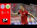 UN QUINTUPLÉ EN 9 MINUTES !Bayern Munich - Woflsburg (5-1) 2015 | Match replay avec le son Beinsport