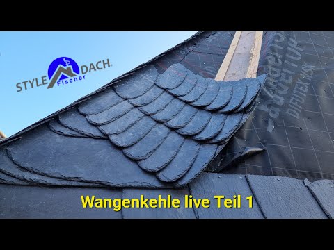 Schiefer Wangenkehle decken - Teil 1 - Schieferdach in Weil der Stadt