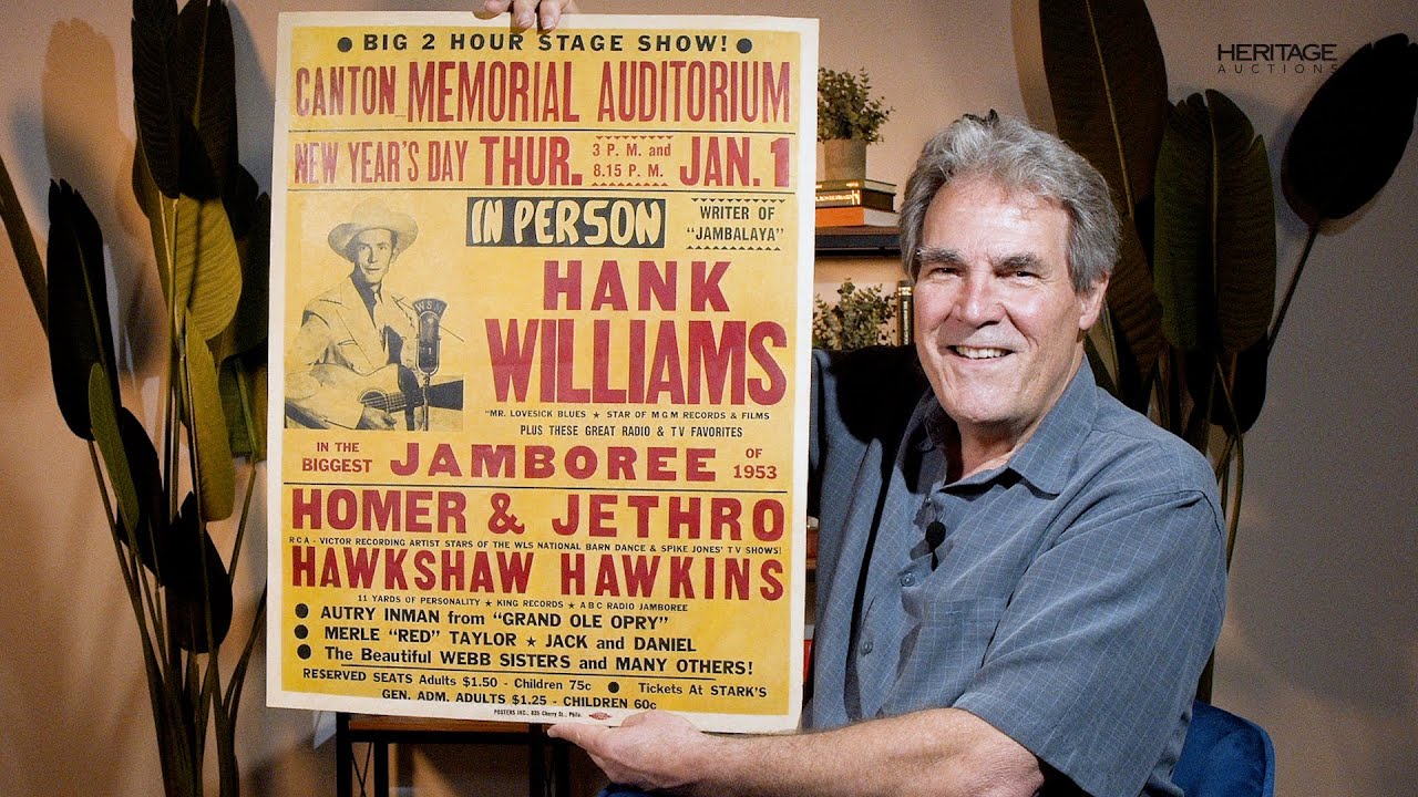 Hank Williams Original Concert Poster for the Show He Died En Route To - YouTube