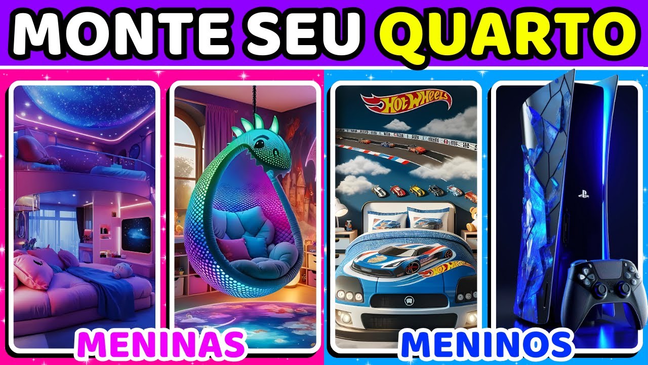 🤩 MONTE SEU QUARTO DOS SONHOS! 🛏️✨ | Jogo das Escolhas 🏠💎 | #quiz