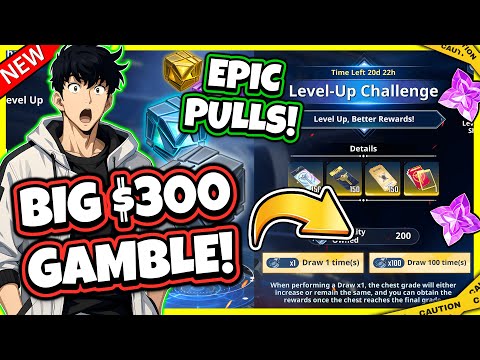 EPIC PULLS!! HUGE $300 GAMBLE! WORTH IT OR SCAM!? GAMBA!!! BEST EVER!? [Solo Leveling: Arise]