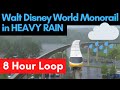 8 Hours Of Heavy Pouring Rain On Board The Walt Disney World Monorail 8 Hour Of Heavy Rain Sounds
