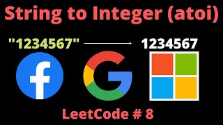 YouTube video 'STRING TO INTEGER (ATOI) | PYTHON | LEETCODE # 8'