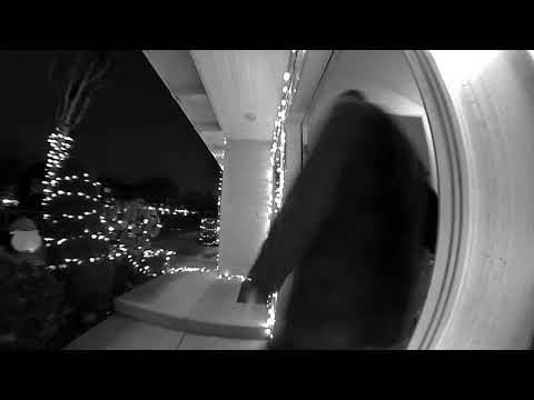 Doorbell camera catches huge fart after Christmas dinner.