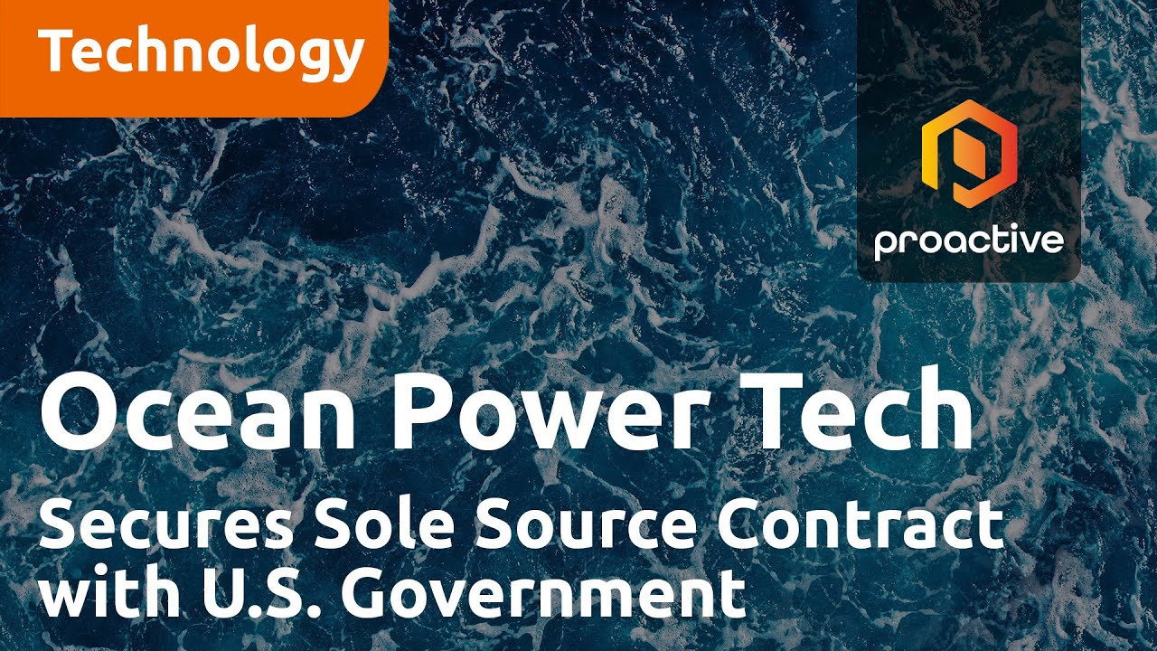 Ocean Power Technologies Secures Sole Source Contract with U.S. Government