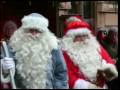 Ded Maroz ("Father Frost") meets Santa Claus in Turku, Finland