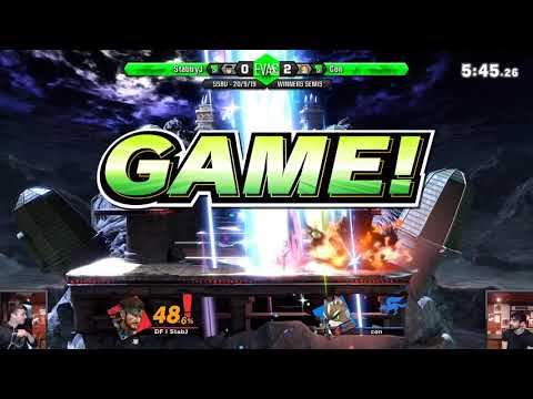 EVAC 20/9/19 - SSBU - DF | StabbyJ (Snake) vs Con (Fox) - Winners Semis