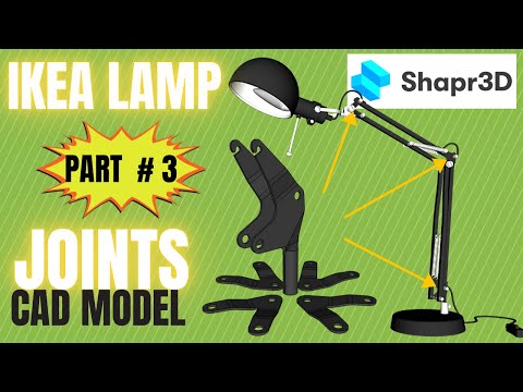 Ikea Lamp CAD model | part 3 | JOINTS | 3D modeling on iPad with Shapr3D #shapr3d #ikea #3dmodeling