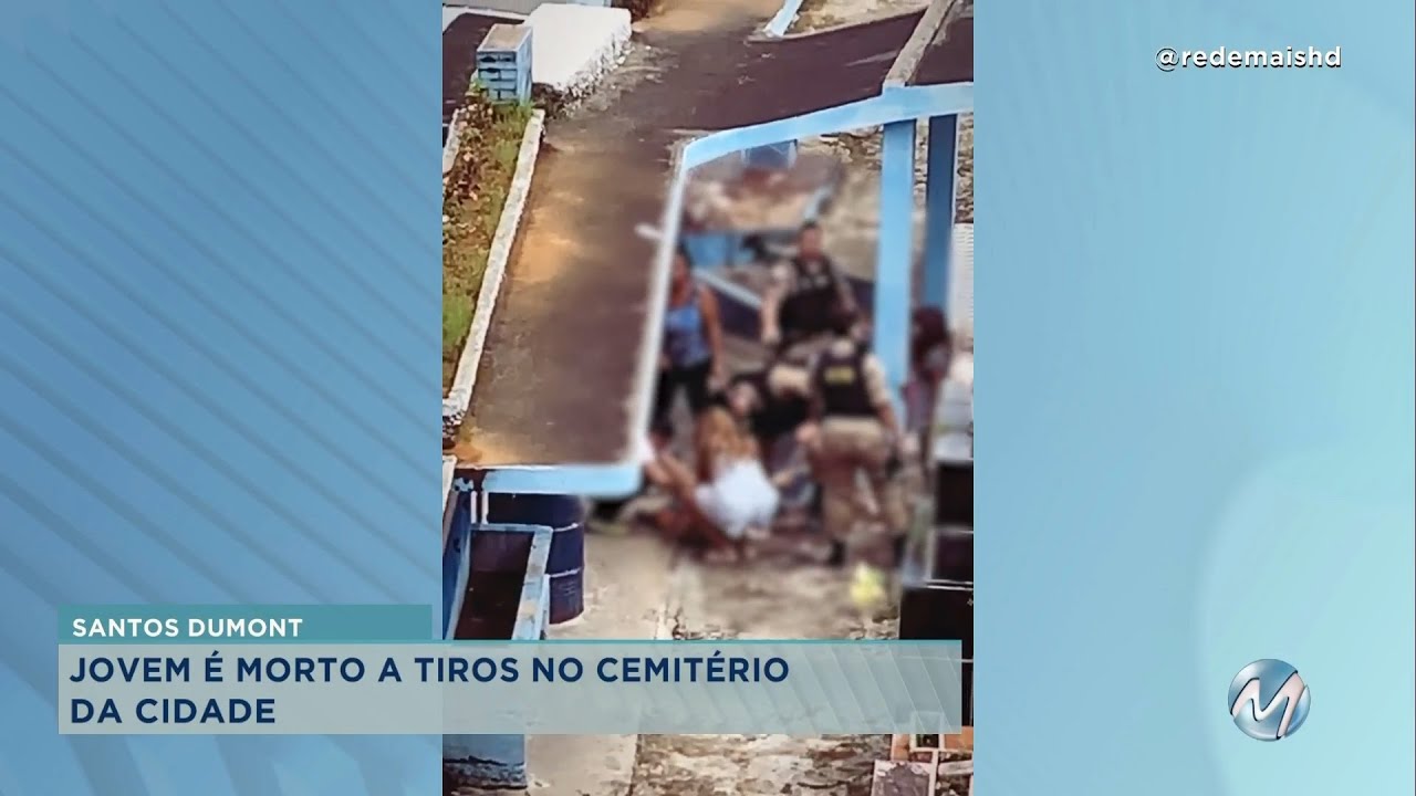Jovem é morto a tiros dentro de um cemitério em Santos Dumont