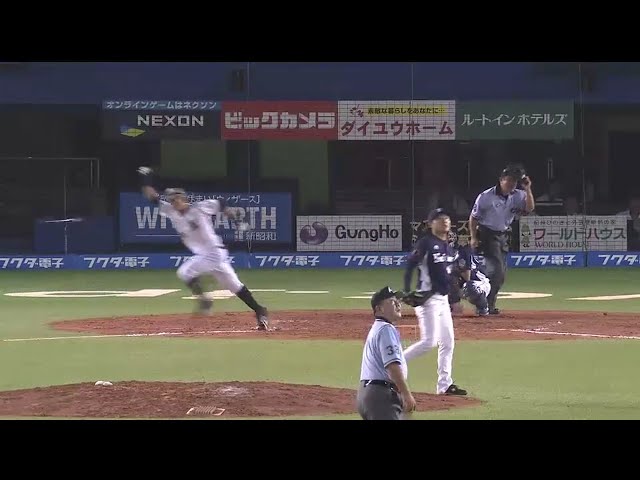 【7回裏】右手でガッツポーズ!! マリーンズ・細谷が代打勝ち越しタイムリー!! 2016/7/6 M-L