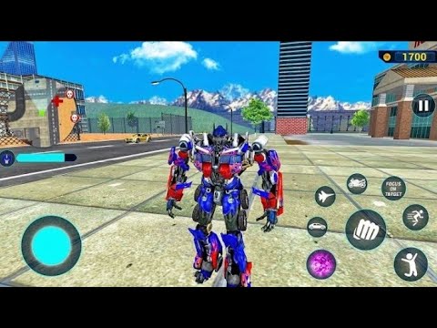 Optimus Prime Multiple Transformation Jet Robot Car Game 2021 - Android Gameplay