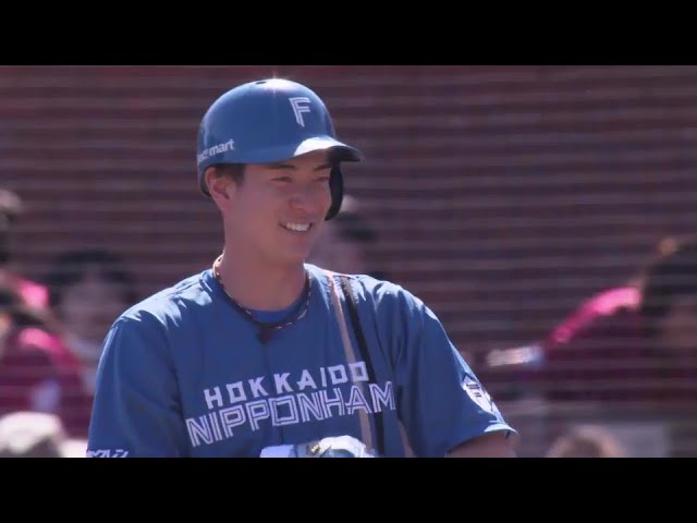 【4回表】ファイターズ・松本剛 センターへのタイムリーヒットで先制!!  2024年5月25日 東北楽天ゴールデンイーグルス 対 北海道日本ハムファイターズ