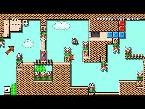△ Piranha Tunnel △ by ꝉ CαrloPɩo 🍄Super Mario Maker 2 ✹Switch✹ #bst