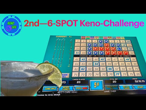 #KenoLife 20-card Keno 6 spot challenge 2nd try   HD 1080p