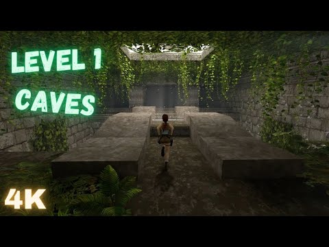 Tomb Raider 1 Remastered - Level 1 Caves - Full Gameplay Walkthrough