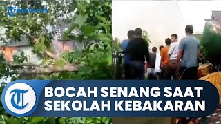 Viral Video Bocah SD Senang saat Sekolahnya Kebakaran & Merekamnya dengan HP, Ternyata Ini Alasannya