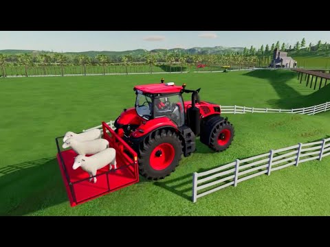 TRACTOR TRANSPORT SHEEP ON PARKOUR - FARMING SIMULATOR 22