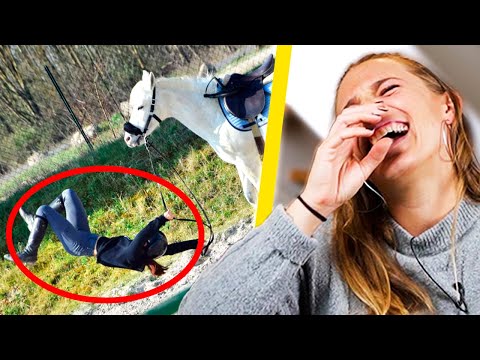 I REACT TO MY FOLLOWERS' WORST FALLS ON HORSEBACK - Try Not To Laugh, Episode 6