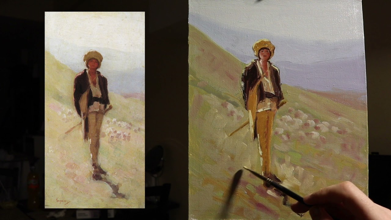 Ciob?na?ul - Studiu dup? Nicolae Grigorescu ep. 21 | Pictura în ulei | Oil painting Time-Lapse.