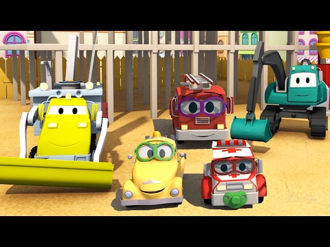 Der Bau Trupp : Der Kipplaster 🚚, der Kran und der Bagger Suzy das kleine rosa Auto in Car City 🚚