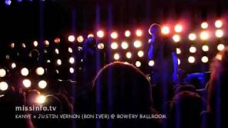 Kanye x Bon Iver's Justin Vernon at Bowery Ballroom: "Lost in The World" LIVE